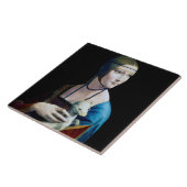 エルミンのある女性、レオナルド・ダ・ヴィンチ タイル (側面)