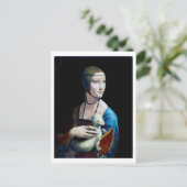 エルミンのある女性、レオナルド・ダ・ヴィンチ ポストカード (スタンド正面)