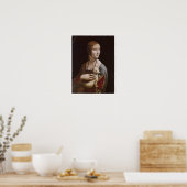 エルミンのレディ、レオナルド・ダ・ヴィンチ、1485年 ポスター (キッチン)