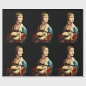 エルミンのレディbyレオナルド・ダ・ヴィンチ ラッピングペーパー (フラット)