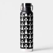 エルミン模様、中世の模様、白い黒 ウォーターボトル (正面)