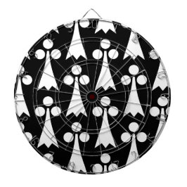 エルミン模様、中世の模様、白い黒 ダーツボード