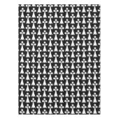 エルミン模様、中世の模様、白い黒 テーブルクロス (正面)