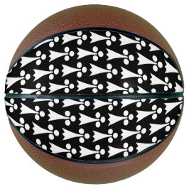 エルミン模様、中世の模様、白い黒 バスケットボール