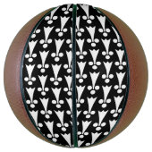 エルミン模様、中世の模様、白い黒 バスケットボール (縦)