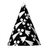 エルミン模様、中世の模様、白い黒 パーティーハット (裏面)