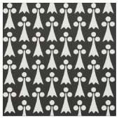 エルミン模様、中世の模様、白い黒 ファブリック (見本)