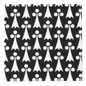 エルミン模様、中世の模様、白い黒 フォトキューブ (正面)