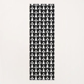 エルミン模様、中世の模様、白い黒 ヨガマット (正面)
