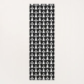 エルミン模様、中世の模様、白い黒 ヨガマット (裏面)
