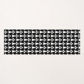 エルミン模様、中世の模様、白い黒 ヨガマット (正面(横))
