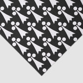 エルミン模様、中世の模様、白い黒 薄葉紙 (詳細)