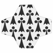 エルミン模様、中世の模様、白に黒 サッカーボール (フラット)