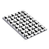 エルミン模様、中世の模様、白に黒 ノートブック (右側)