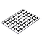 エルミン模様、中世の模様、白に黒 ノートブック (左側)