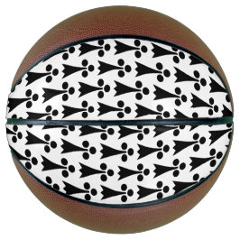 エルミン模様、中世の模様、白に黒 バスケットボール