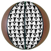 エルミン模様、中世の模様、白に黒 バスケットボール (縦)