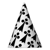 エルミン模様、中世の模様、白に黒 パーティーハット (右)