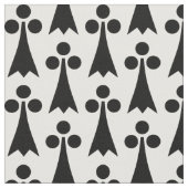 エルミン模様、中世の模様、白に黒 ファブリック (クローズアップ)