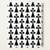 エルミン模様、中世の模様、白に黒 プランナー手帳 (裏面)