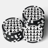 エルミン模様、中世の模様、白に黒 ポーカーチップ (積み重ね)