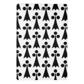 エルミン模様、中世の模様、白に黒 ミニクリップボード (裏面)