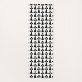 エルミン模様、中世の模様、白に黒 ヨガマット (裏面)