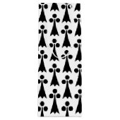 エルミン模様、中世の模様、白に黒 ワインギフトバッグ (正面)