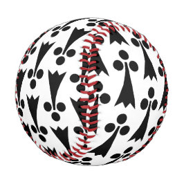 エルミン模様、中世の模様、白に黒 野球ボール