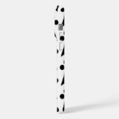 エルミン模様、中世の模様、白に黒 iPhoneケース (左側面)