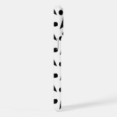 エルミン模様、中世の模様、白に黒 iPhoneケース (右側面)