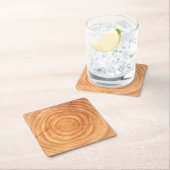 エルム素朴ウッドグレインブランチスライス紙コースター スクエアペーパーコースター (インサイチュ)