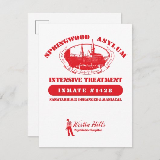 エルム街の悪夢 | スプリングウッド精神病院 シーズンポストカード (正面/裏面)