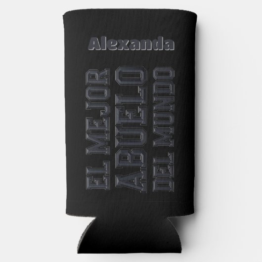 エルメジョールアブエロデルムンド最高のグランパスペインの スリム缶クーラー (裏面)