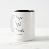 エルメジョールパパデルムンドカスタム – 写真と名前 ツートーンマグカップ (正面左)