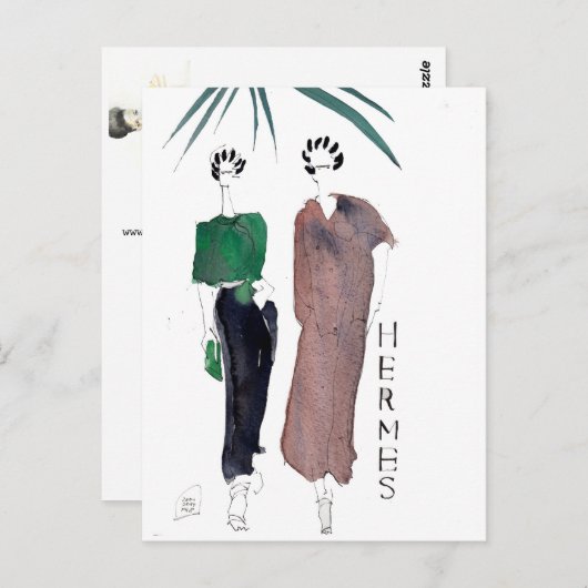 エルメスファッションポストカードby PARISDREAMTIME ポストカード (正面/裏面)