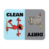 エルモとオスカー「クリーンまたはダーティ」食洗機 マグネット (横)