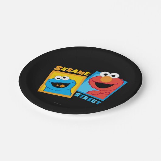 エルモとクッキーの怪獣友達 ペーパープレート (アングル)