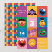 エルモと仲間の招待状 招待状 (正面/裏面)