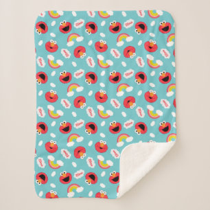 エルモと虹のパターン シェルパブランケット
