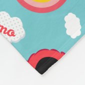 エルモと虹のパターン フリースブランケット (角)