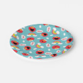 エルモと虹のパターン ペーパープレート (アングル)