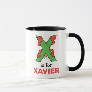 エルモのアルファベット X グリーン マグカップ