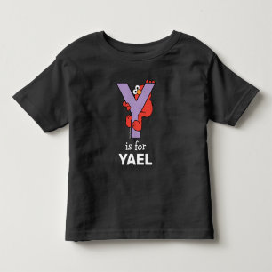 エルモのアルファベット   Y パープル トドラーTシャツ