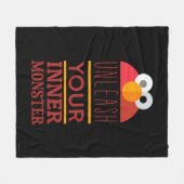 エルモの内なる怪物 フリースブランケット (正面(横))