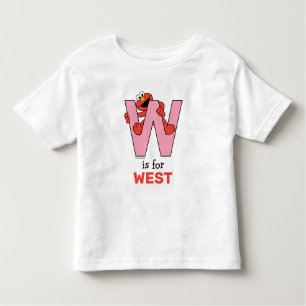 エルモアルファベット   Wピンク トドラーTシャツ