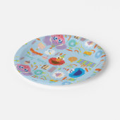 エルモアンドアビー誕生日 ペーパープレート (アングル)