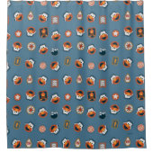 エルモウッドランドエクスプローラーパターン シャワーカーテン (正面)