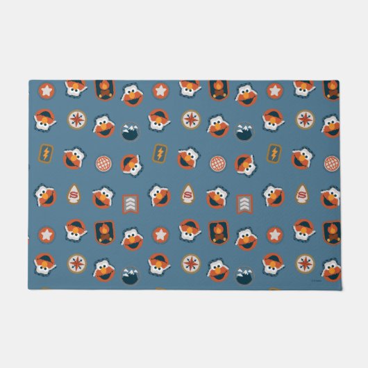 エルモウッドランドエクスプローラーパターン ドアマット (正面)