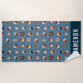 エルモウッドランドエクスプローラーパターン ビーチタオル (正面)